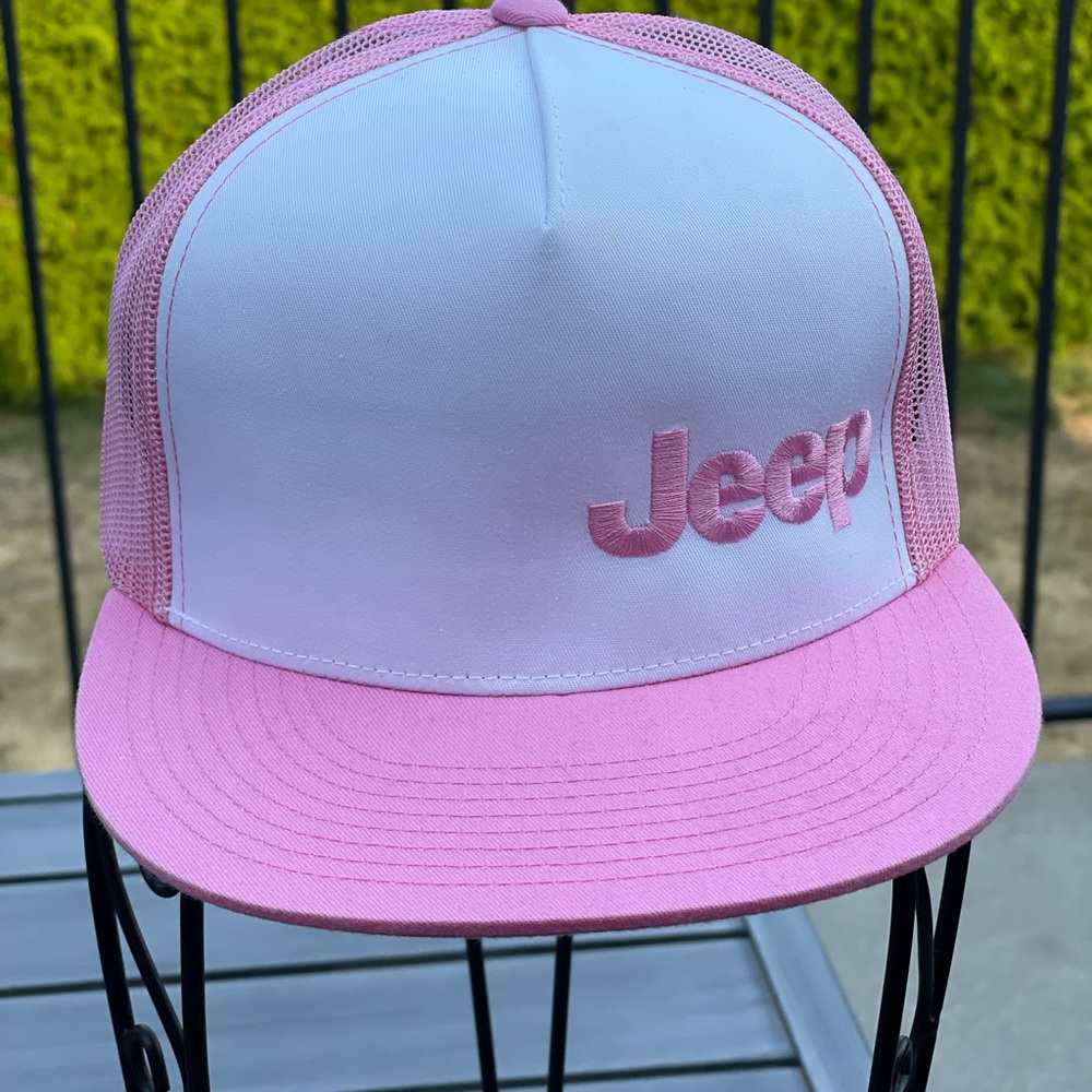 PINK JEEP truckers hat